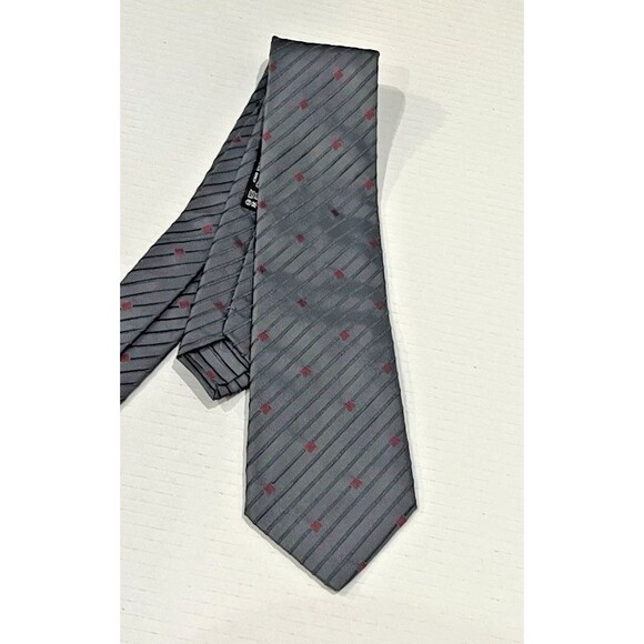 Brioni Striped Tie Silver Hand Made 100% Silk Tie Italy Mens Luxury 3.5 X 58 - Picture 13 of 14